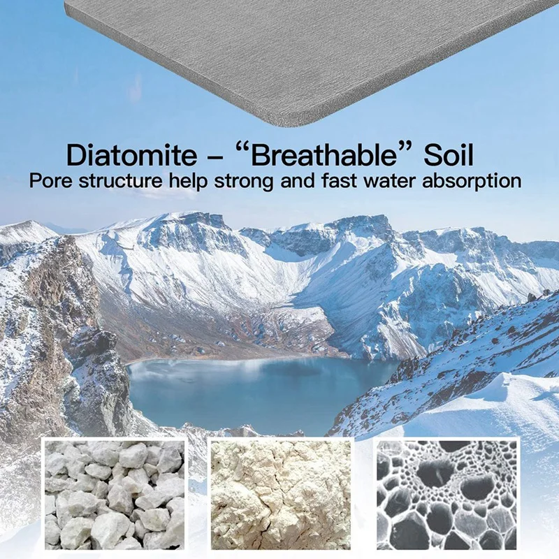 

Diatomaceous Earth Bath Mat, Nonslip Absorbent Bath Mat - Fast Drying Hard Bathroom Floor Shower Mats