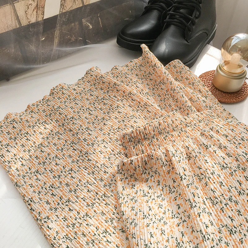 

KUSAHIKI Floral Women Skirt Korean 2021 Spring Printing Elegant Skirts Causal Stretch High Waist Mid-calf Faldas Mujer 6E903