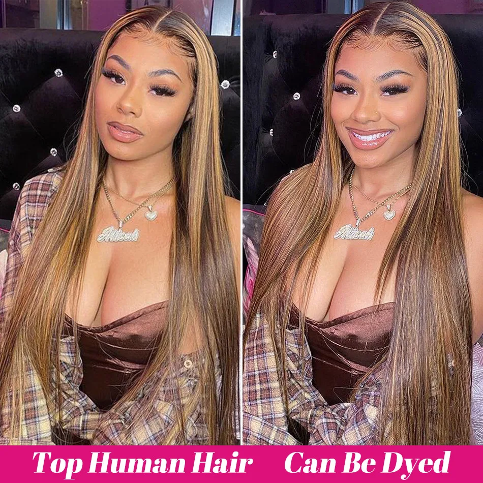 Straight Lace Front Wig 360 Frontal Transparent Wigs For Women Human Hair 13x4 | Шиньоны и парики