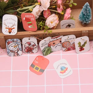 Этикетки из крафтовой бумаги, с рождеством, 50 шт.