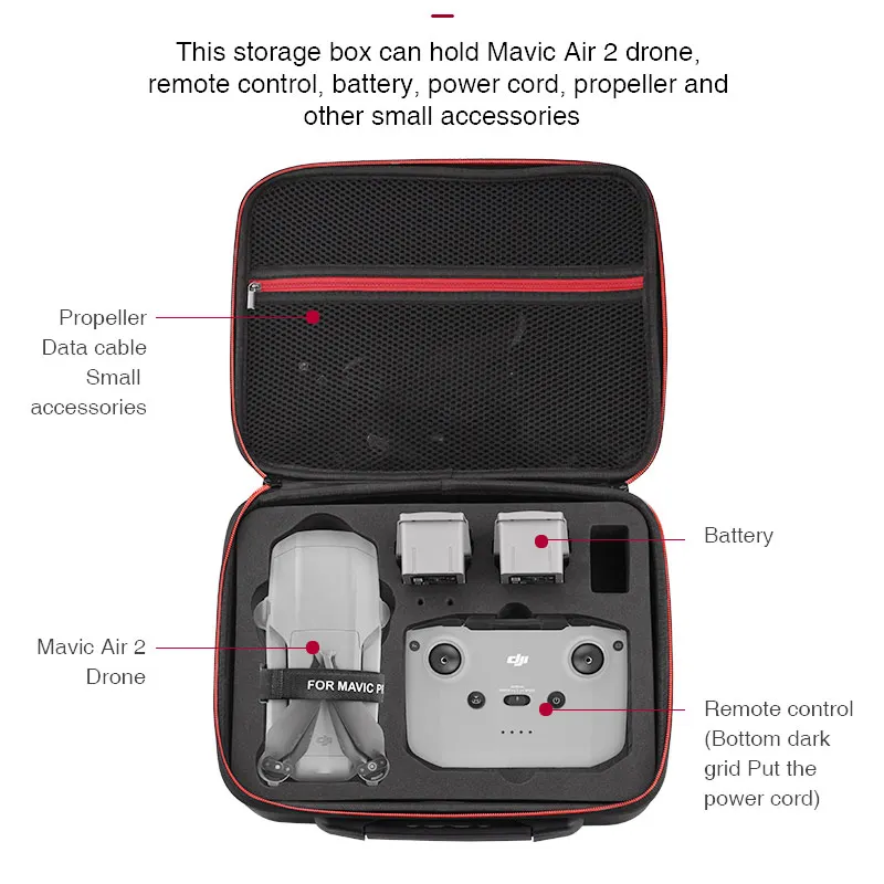 Портативная сумка для DJI Mavic Air 2 водонепроницаемый жесткий чехол хранения