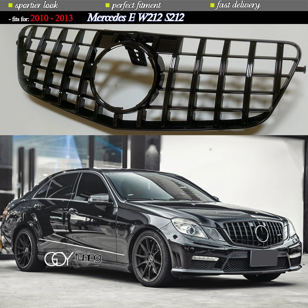 

Black Replacement Bumper Grille GTR Type For Mercedes E Class Pre-facelifted W212 Sedan S212 Estate 2010 - 2013 E200 E300 E350