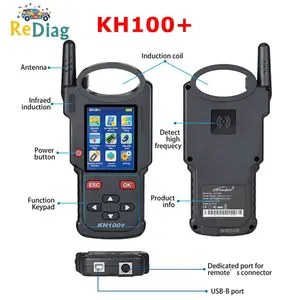 Оригинальный Lonsdor KH100 + ручной пульт дистанционного управления для программирования смарт-ключей для TOYOTAГенерация чипаОбнаружение удаленной частоты