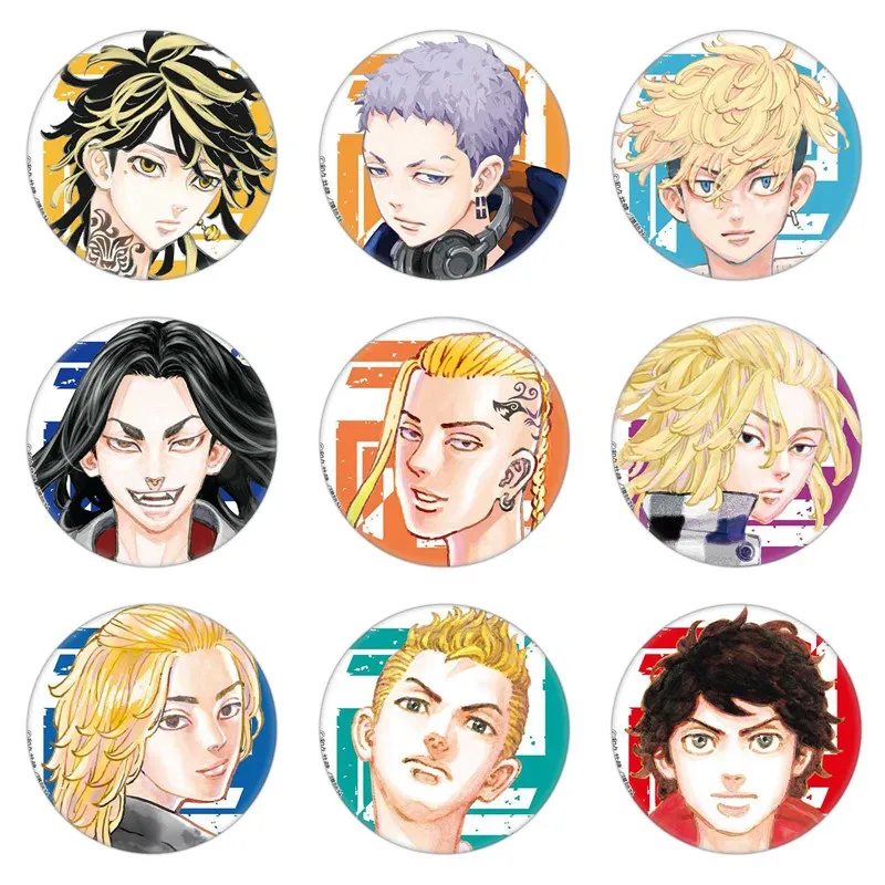 

Anime Tokyo Revengers Brooch Cartton Metal Badge Pin Cosplay Accessories Buttons Collection Gift Props Decor Model Plate