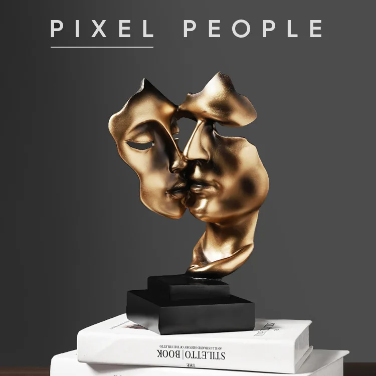 

Home Decoration Accessories For Living Room One Piece Resin Statues Mask Model Modern Abstract Sculpture Art Office Desk Decor