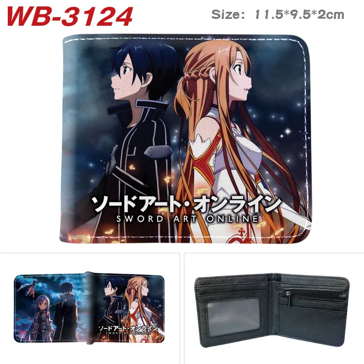 

Sword Art Online Cartoon Wallet Short Purse for Student Whit Coin Pocket Credit Card Holder