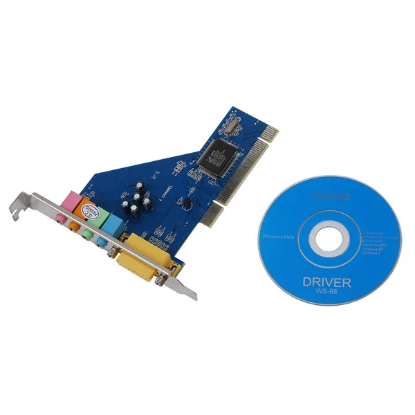 Промо-акция! Горячая 4 канала 8738 чип 3D аудио стерео PCI Звуковая карта Win7 64 бит