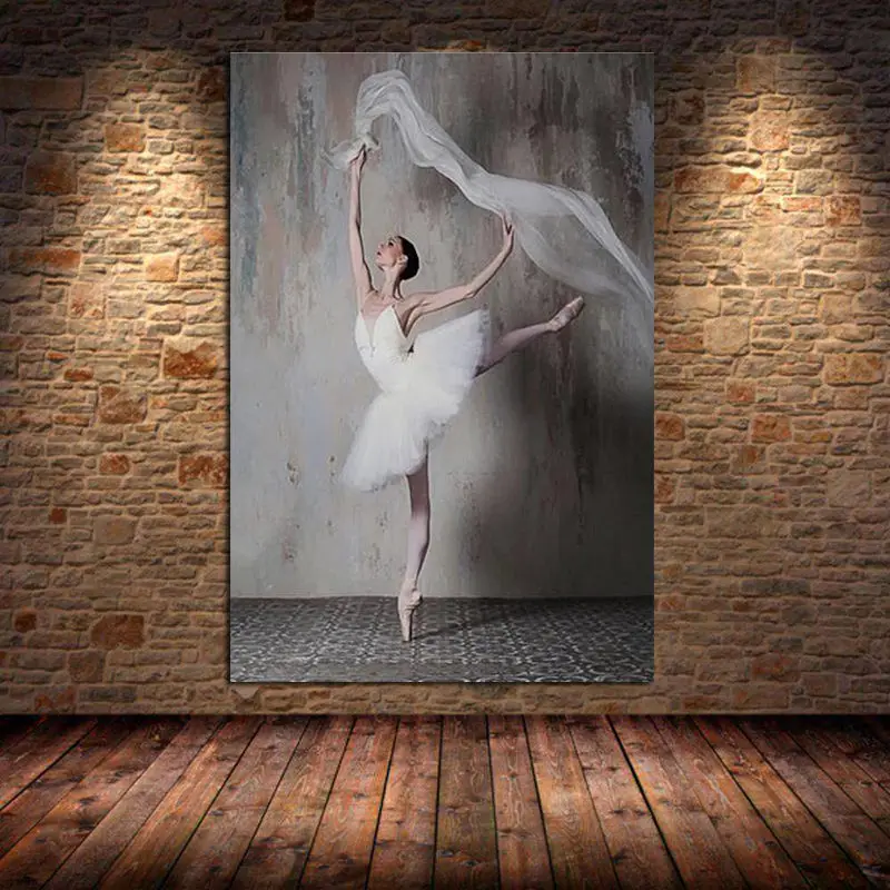 Ностальгические плакаты и принты балерины в скандинавском стиле элегантные