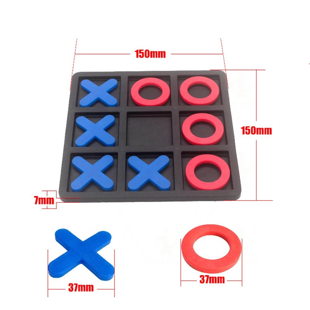 

1Set Practical Game Board Leisure Educational Puzzle Kids Children Wooden Board Games Indoor Playing Tic-tac-toe Noughts Family