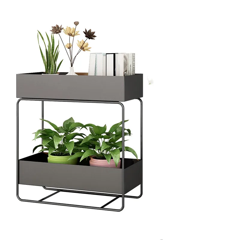 

Living room rectangle iron steel flower plant pot rack display shelf stand for balcony metal craft factory