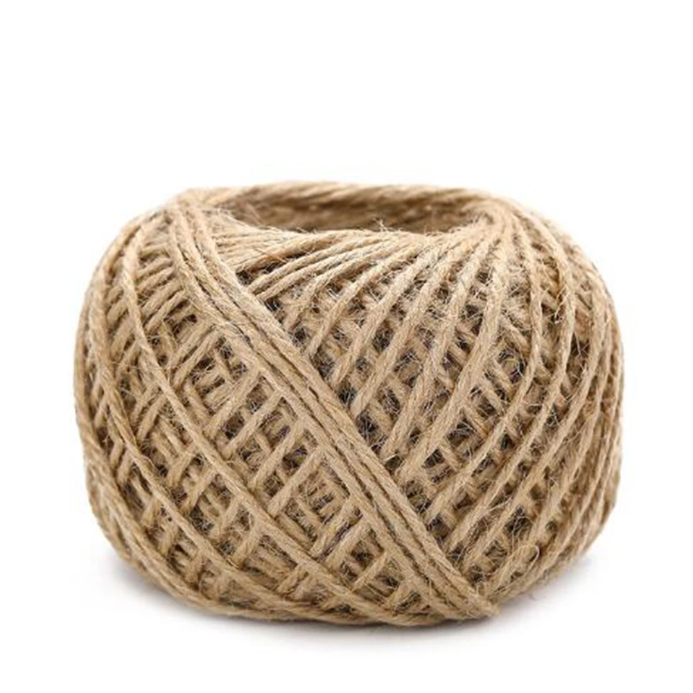 1 рулон 50 м натуральный в декорированном мешковиной горшке гессенской джутовый