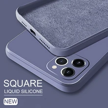 For iPhone 13 Pro Case Cover For Apple iPhone 13 12 11 Pro Max mini SE XR X XS Coque Funda Capa Original Liquid Silicone Bumper