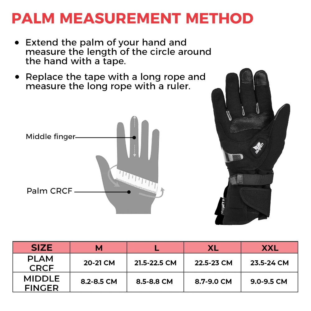 

New 2020 Winter Motorcycle Gloves Waterproof Warm Moto Guantes Touch Screen Anti-Slip Motorbike Riding Gloves Carbon Protective