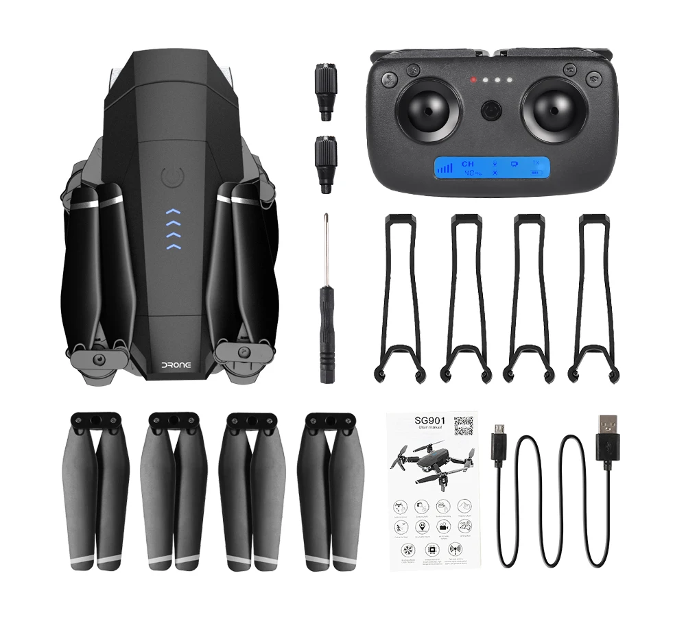 Радиоуправляемый Дрон с Wi Fi FPV 1080P 4K HD двойная камера оптический поток RC Quadcopter Follow