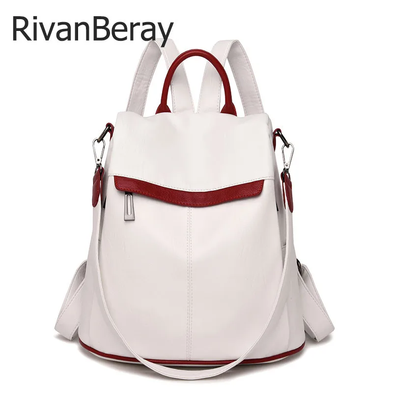 Новый анти кражи Для женщин рюкзак 3 в 1 из мягкой кожи сумки на плечо для большой