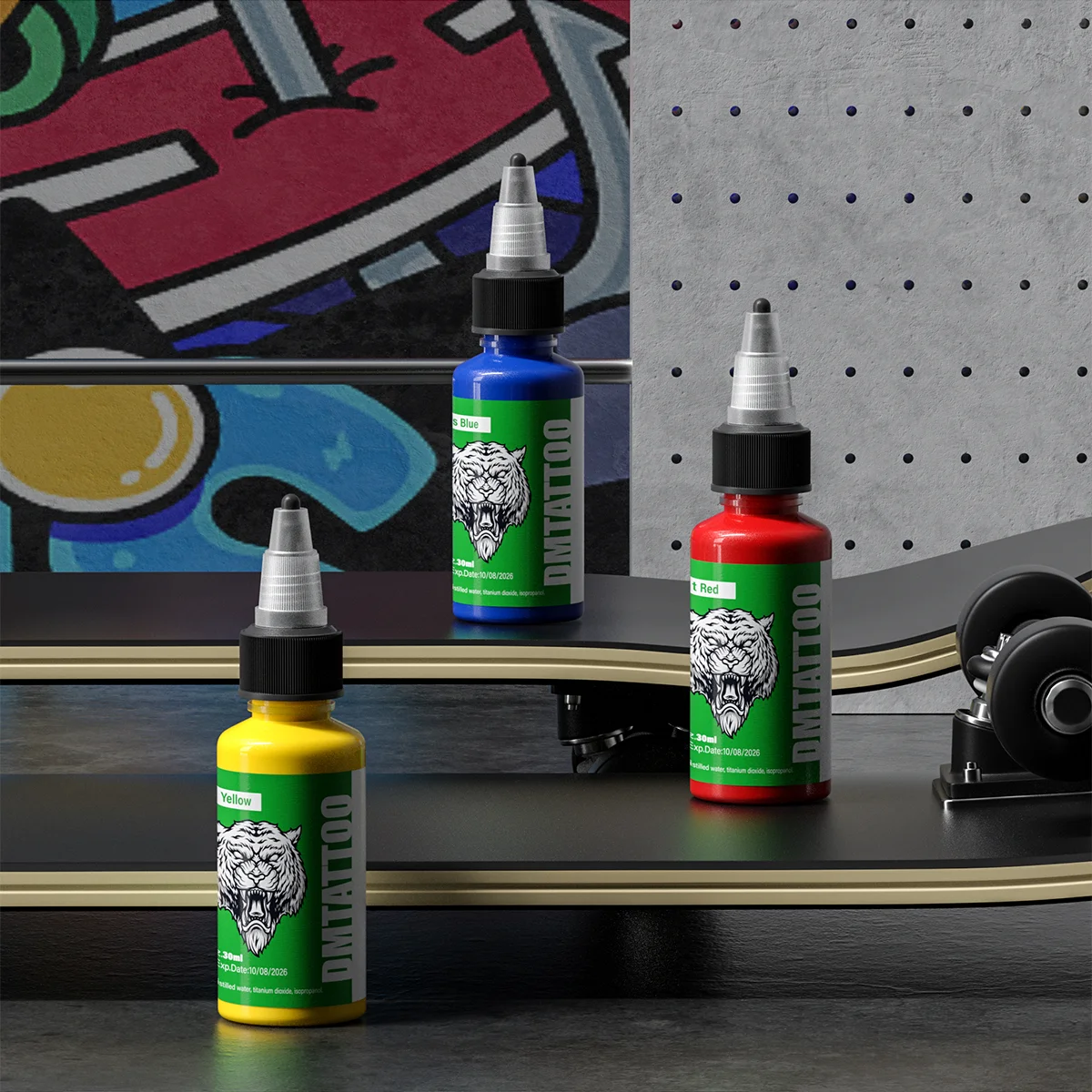 Набор чернил для татуировки 14 цветов 30 мл/бутылка