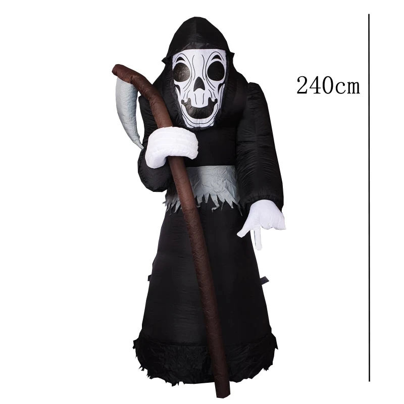 

Led Light Halloween Inflatable Grim Reaper Ghost Halloween Party Prop Party Festival Outdoor Garden Horror Arrangement Ornament