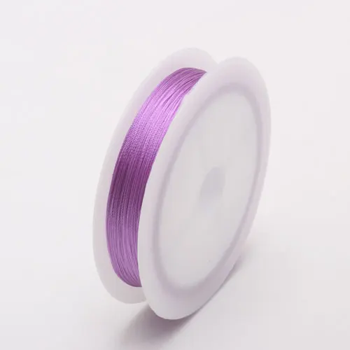 Violet 013 1roll/lot 0.3/0.5/0.7/1.0MM Mixed multicolor options Nylon Thread line/wire/rope choker earrings Bracelet necklace jewelry makin - Цвет: Violet 013