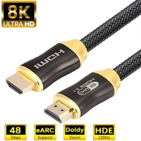 hdmi cable hdmi 2 1 cable 8k60hz 4k120hz ultra high speed 48gbps for apple tv ps4 ps5 8k tv hdtvs projectors xiaomi mi box