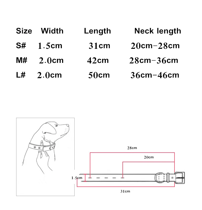 

Dog collar personality customization, letter collar cool, pet collar anti-loss, small and medium-sized pet collar, custom name.