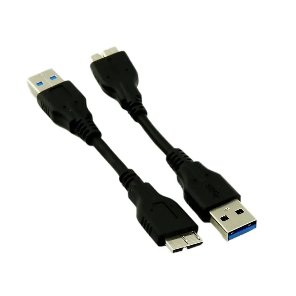 1 шт. короткий 10 см 5 Гбит/с USB 3,0 A штекер Micro B штекер 10 Pin высокоскоростной адаптер конвертер кабель для передачи данных шнур черный