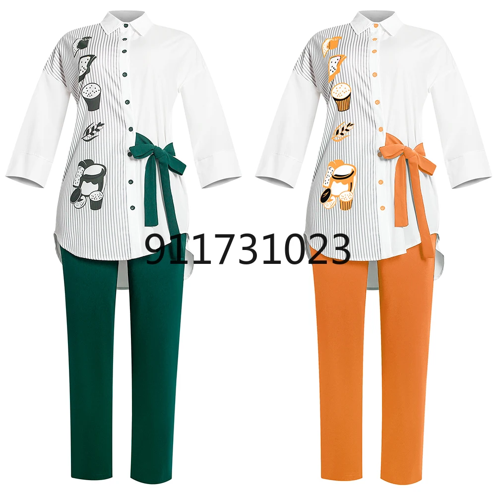 Комплект из 2 предметов африканская одежда для женщин 2021 рубашка с принтом Дашики