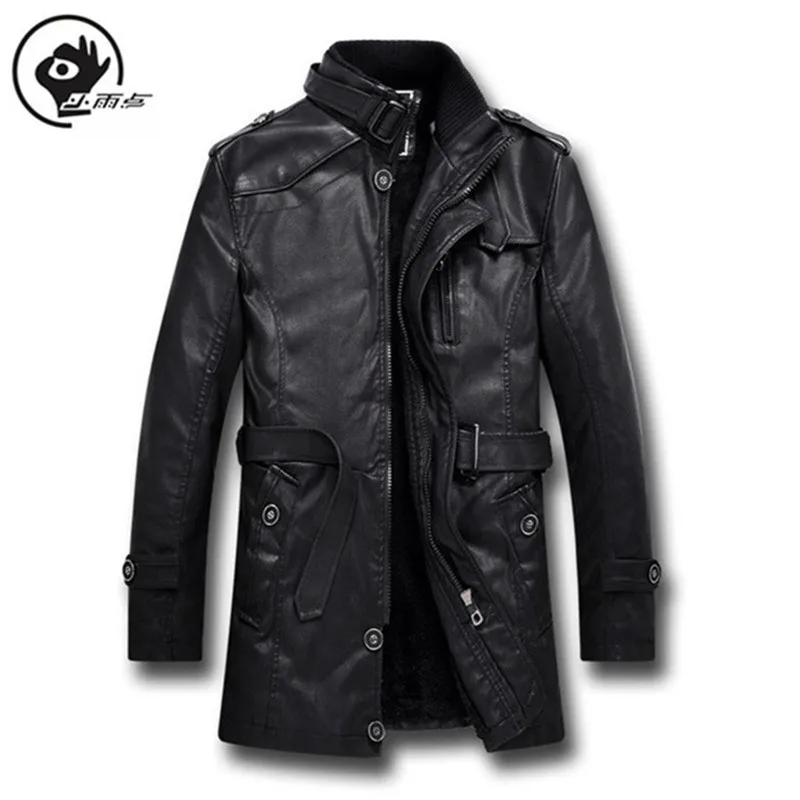 Мужская кожаная куртка Little Raindrop Брендовая верхняя одежда из искусственной кожи