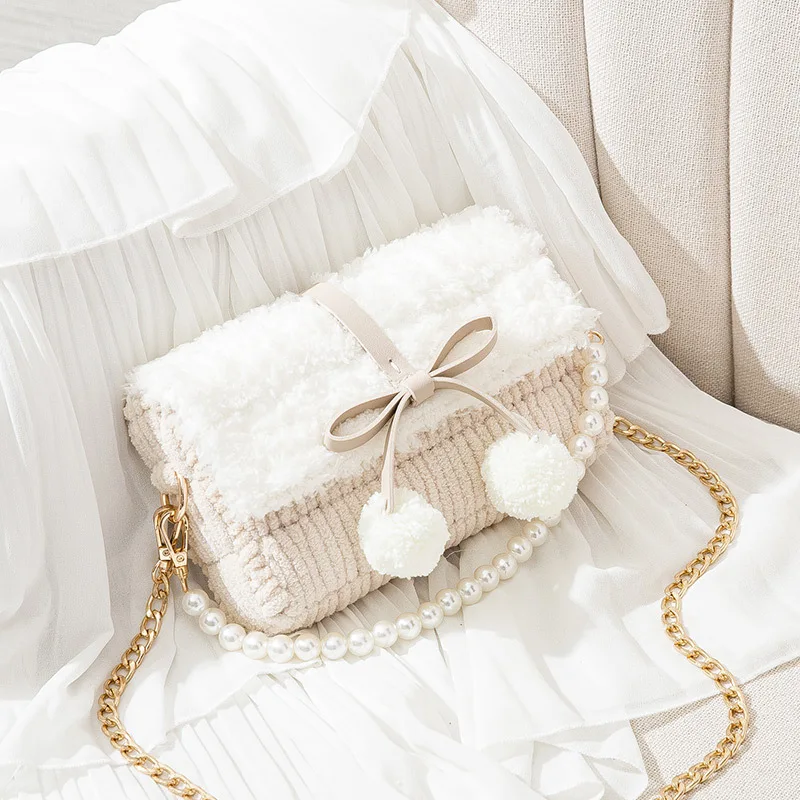

Hand-Woven Bag Cute Little Bear Bag DIY Material Package Hand-Woven Self-Made Handmade Bag Gifts for Girlfriend