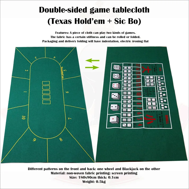 Наклейка для казино скатерть игры покерный коврик с двусторонним рисунком
