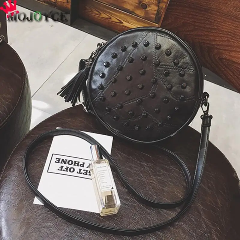 Сумка мессенджер из овчины женская брендовая Милая круглая мини сумка на плечо с