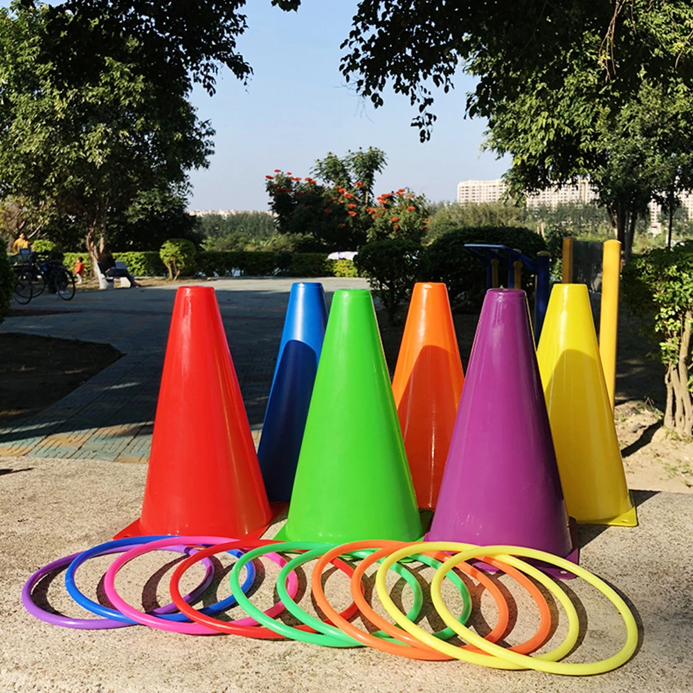 

Game Outdoor Playing Toss Ring Set Sensory Training Party Parent Child Sports Eye Hand Coordination Throwing Buckets Hoop Family