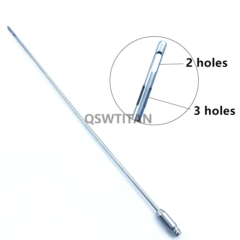 

Stainless Steel Five hole Liposuction Cannula Beauty Intrusment fat harvesting cannula 4.0-350mm