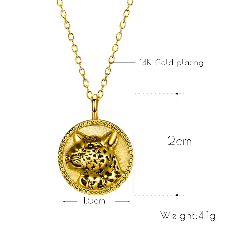 Женское Ожерелье серебро 925 пробы ювелирные изделия золотой цвет круглый кулон в