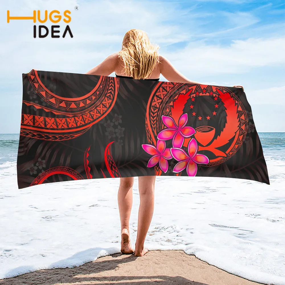 

HUGSIDEA Pohnpei Plumeria полотенце для сухого лица, полотенце для путешествий, полотенце для душа в отеле, летнее пляжное полотенце для взрослых