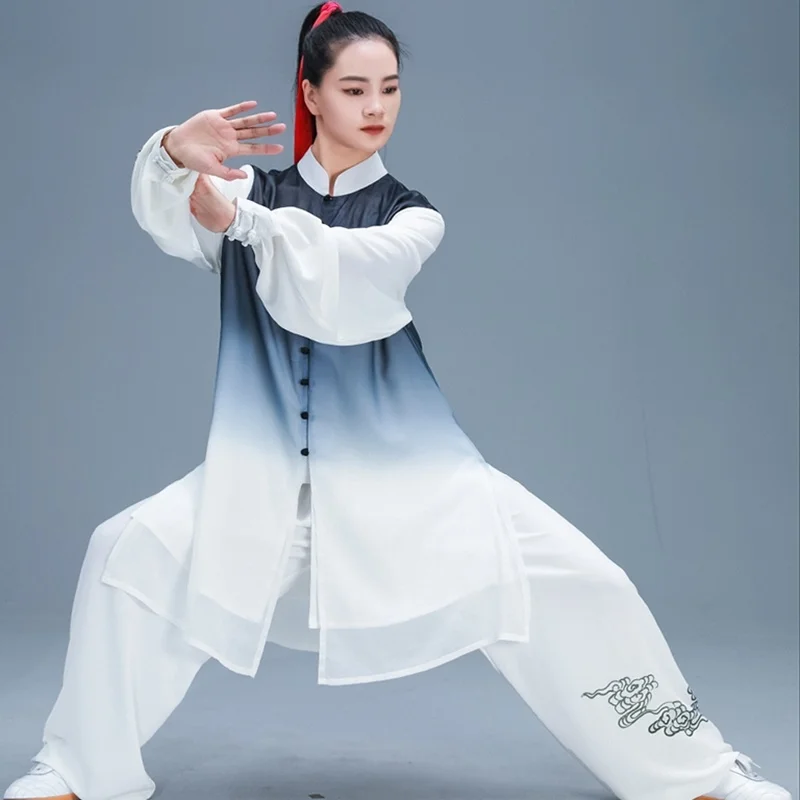 Женские костюмы кунг-фу одежда для ловли рыбы кои тайчи Китайская традиционная