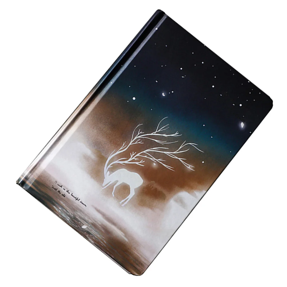

1pc Noctilucence A5 Diary Book Starry Night Pattern Hand Book Notebook (Brown