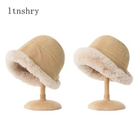 new 2021 winter fur hat with earflaps women thicken warm cap hooded lady outdoor windproof soft fluffy beanies for women