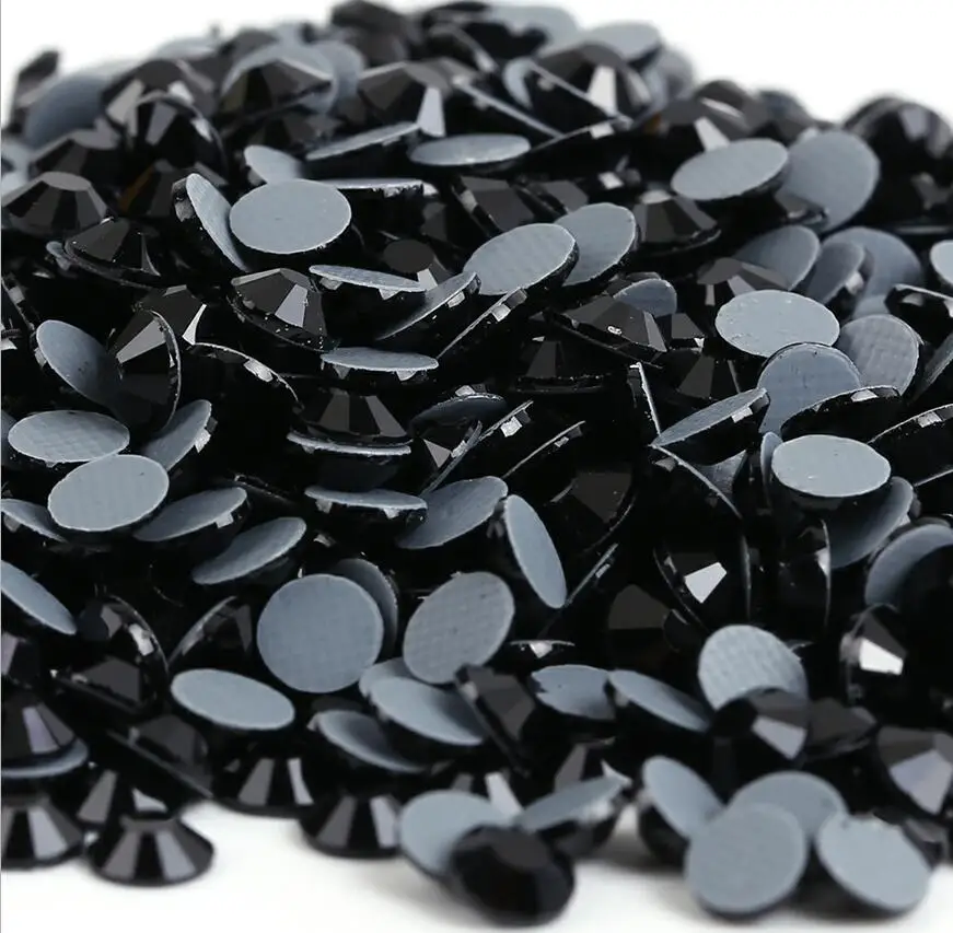 

All size Black Jet Color Better DMC Iron On Rhinestone/Hot fix Crystal Rhinestones Strass Sewing & Fabric Garment stones