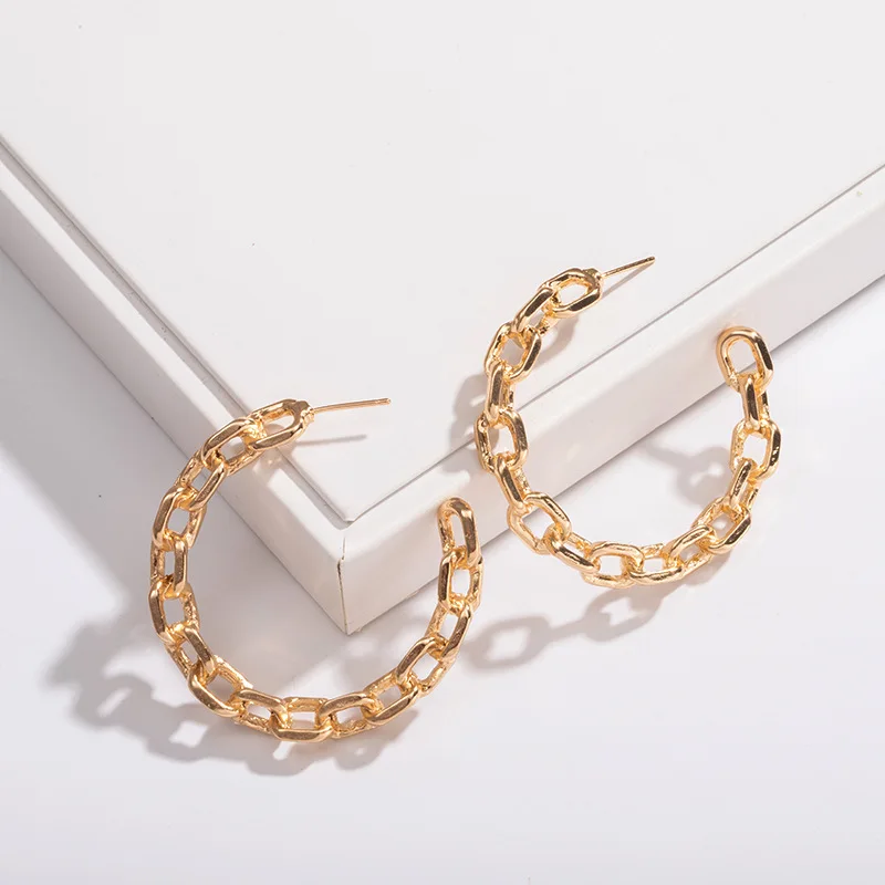 Серьги кольца UJBOX в европейском и американском стиле женские простые