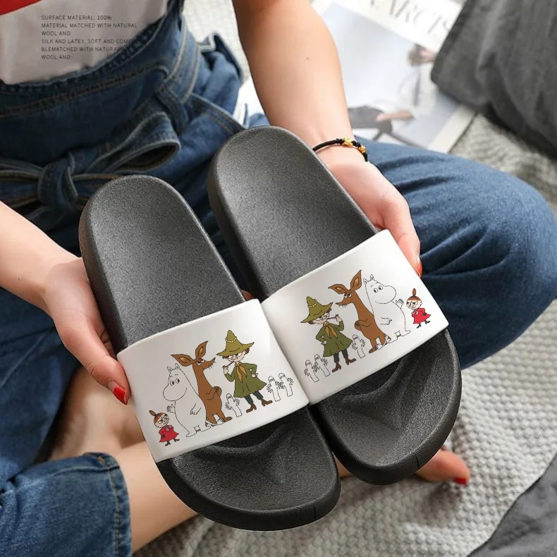 

MOONMIN'S DAY 2021 women slippers Cute hippo animal print slippers Open Toe Flip Flops for Women summer beach Fashion Open Toe