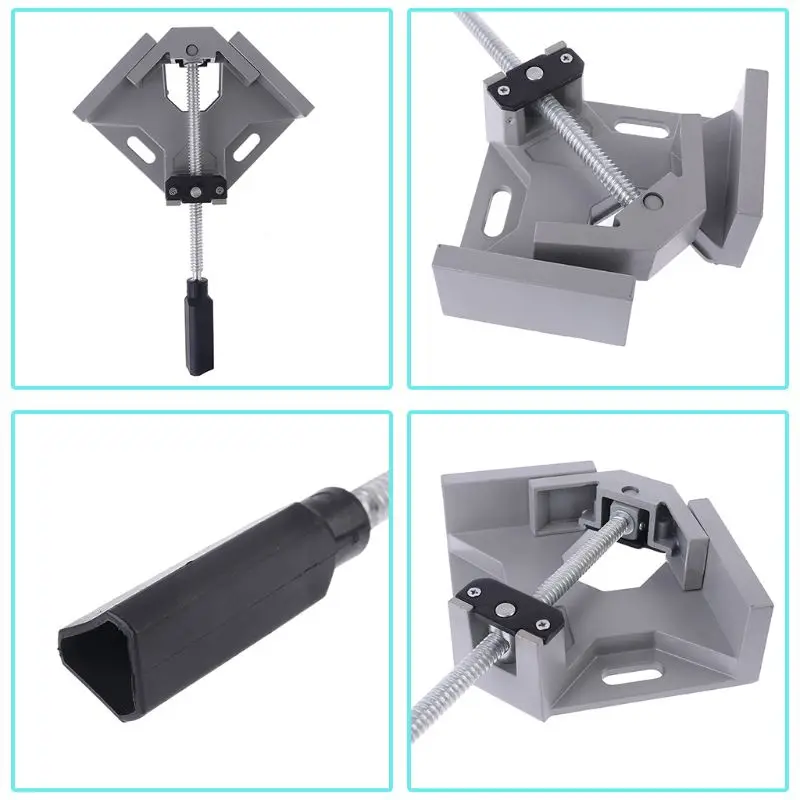 Одинарная Ручка 90 градусов прямоугольный зажим две оси аллюминум