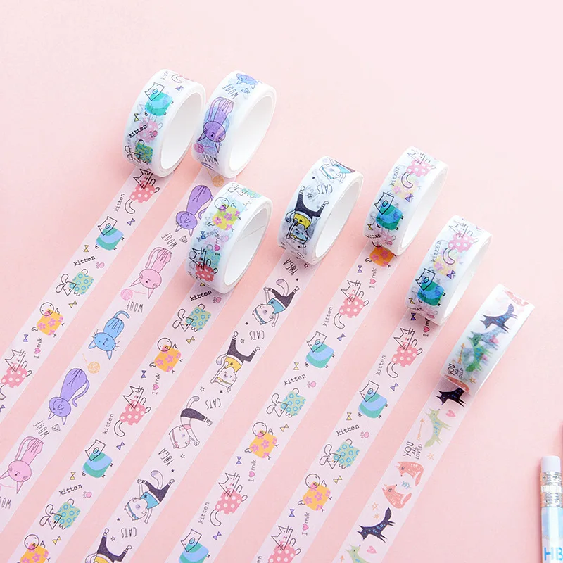 

60pcs Kawaii Washi Tape Set Cute Anime Sticker Tape Decorative Scrapbooking DIY Diary School Supplies Kids Gift Set Masking Tape