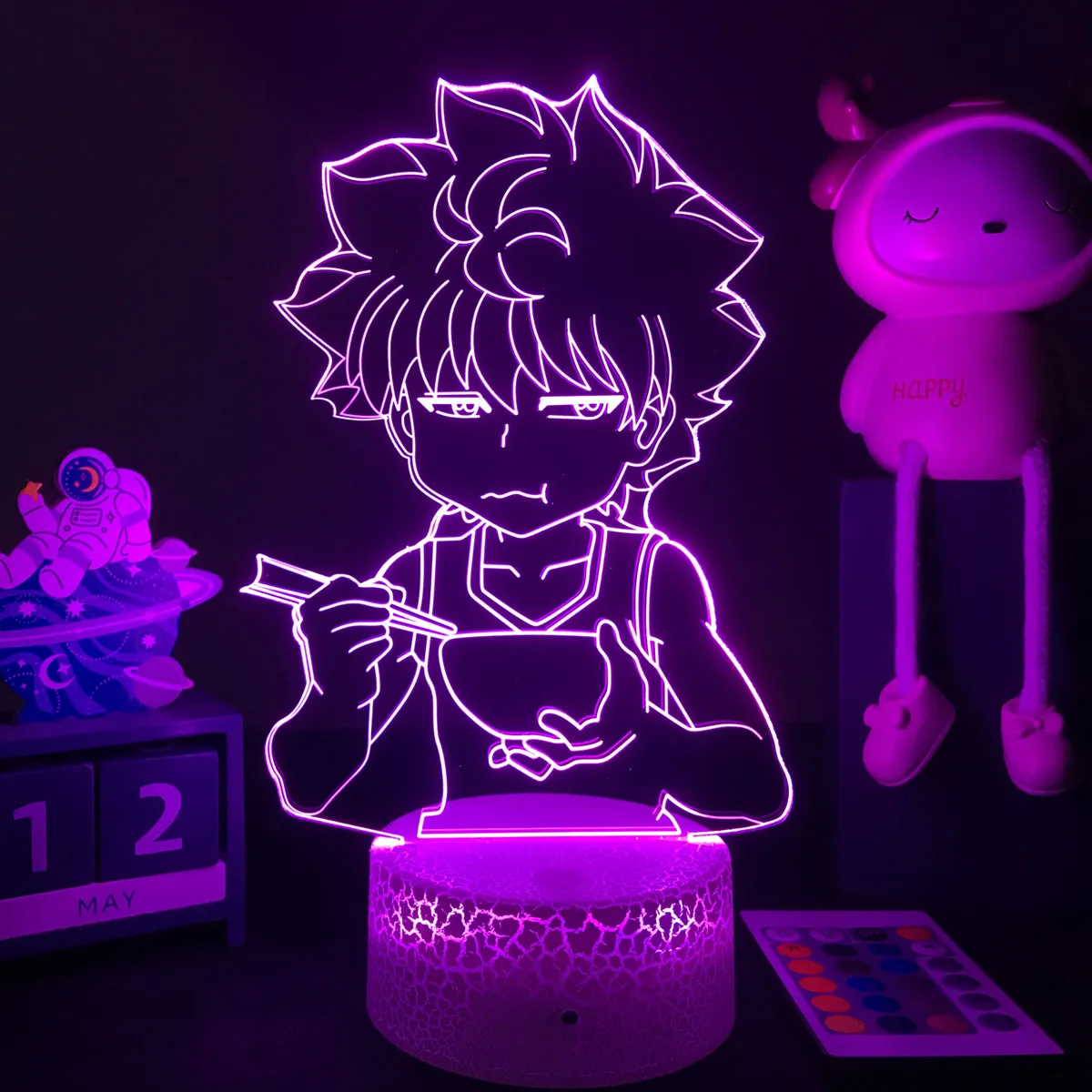Аниме Hunter X 3D светодиодный ночник Killua Zoldyck фигурка для детей Детская Спальня Декор