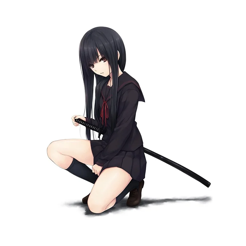 

Автомобильная наклейка для девочек, 13 см x 11,2 см, JDM наклейка для кемпера, автомобильная мотоциклетная Водонепроницаемая Солнцезащитная ани...