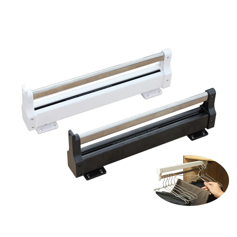 Сверхмощный выдвижной шкаф штанга для шкафов регулируемый гардероб одежда рейка
