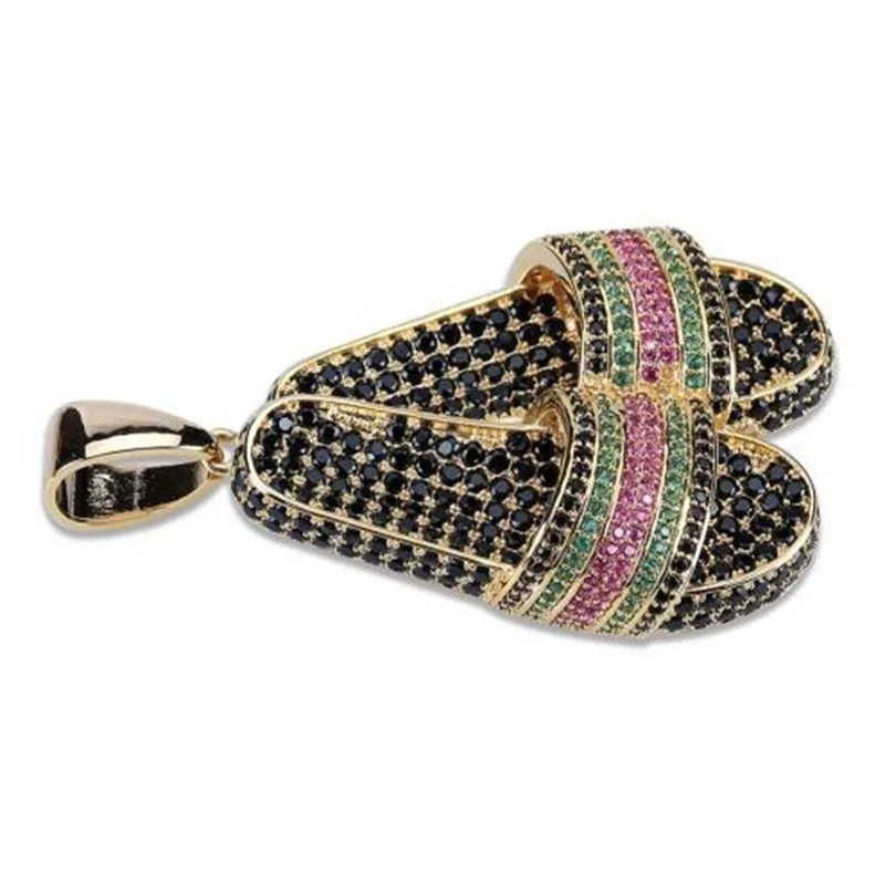 Ожерелье тапка с подвеской для обуви украшение в стиле хип хоп мужчин и женщин