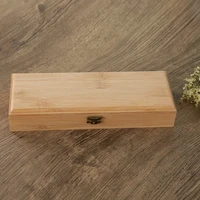 bamboo stationery box flip bamboo rectangular box customized wooden storage box desk with lock wooden box brush watercolor pen