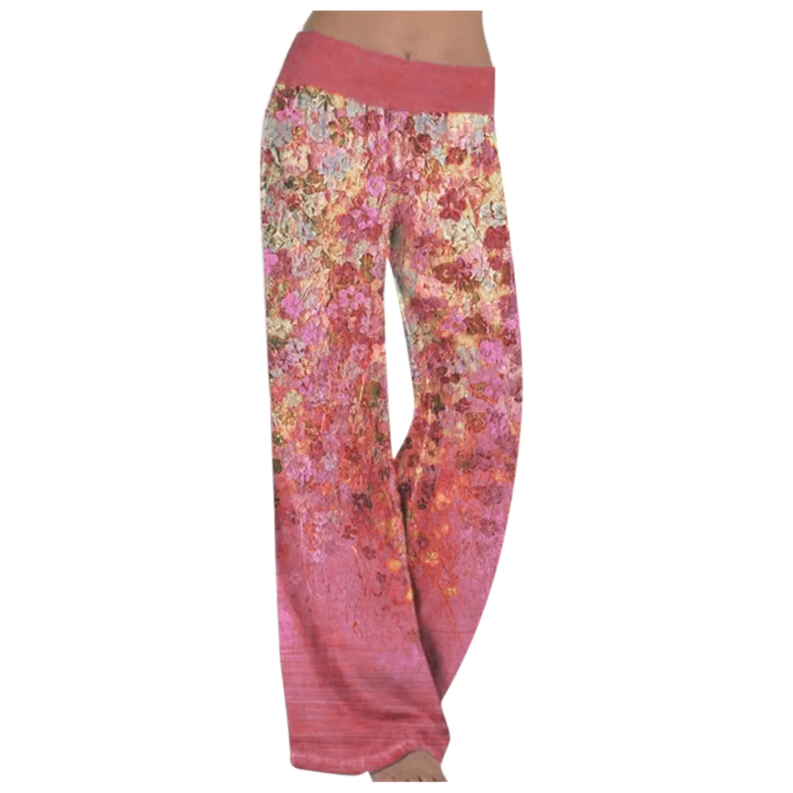 

Women's Pants Exercise Yuga Loose Print Mid Waist Drawstring Pants Long Pants Print Mid Waist Drawstring pantalon pour femme