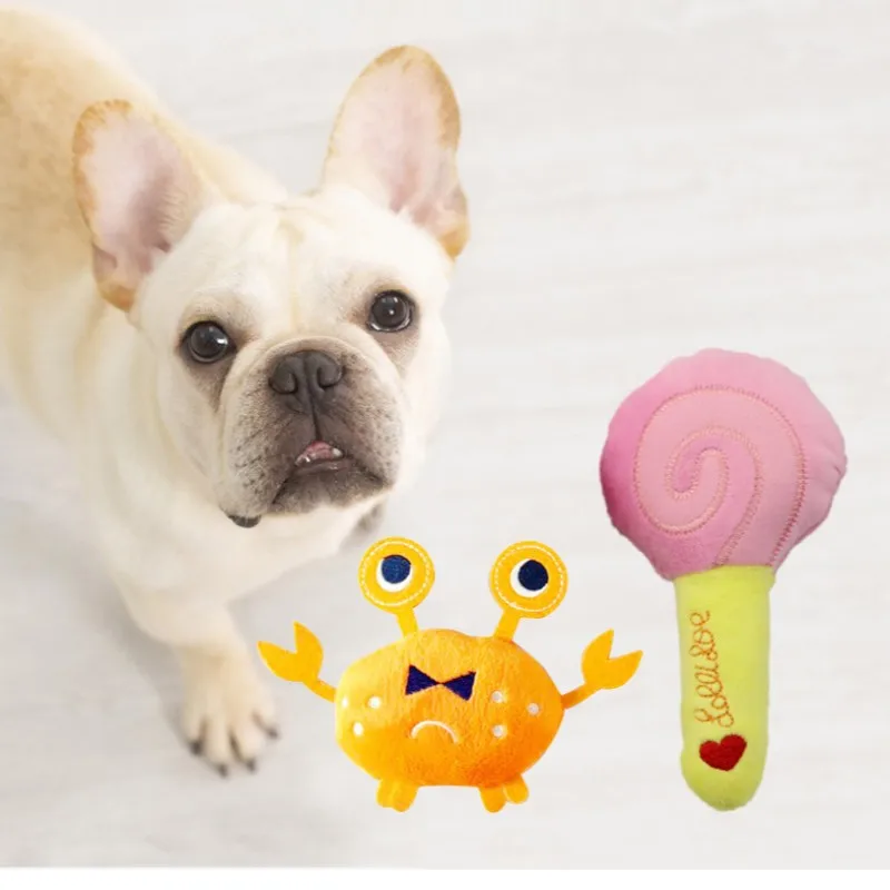 H & JOY 8 шт. плюшевая пищастая собака Жевательная упаковка игрушек прочная мягкая