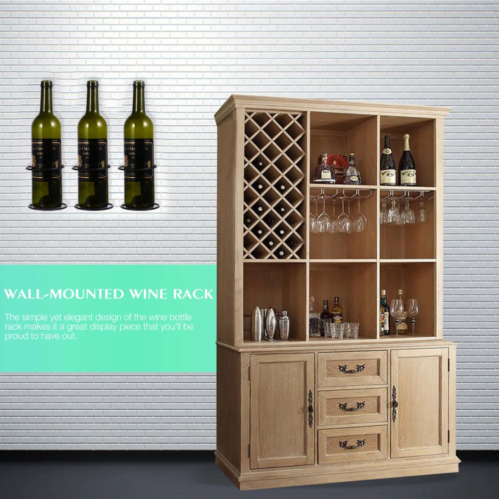 

6pcs Single-bottle Iron Racks Wall-mounted Display Racks Storage Racks
